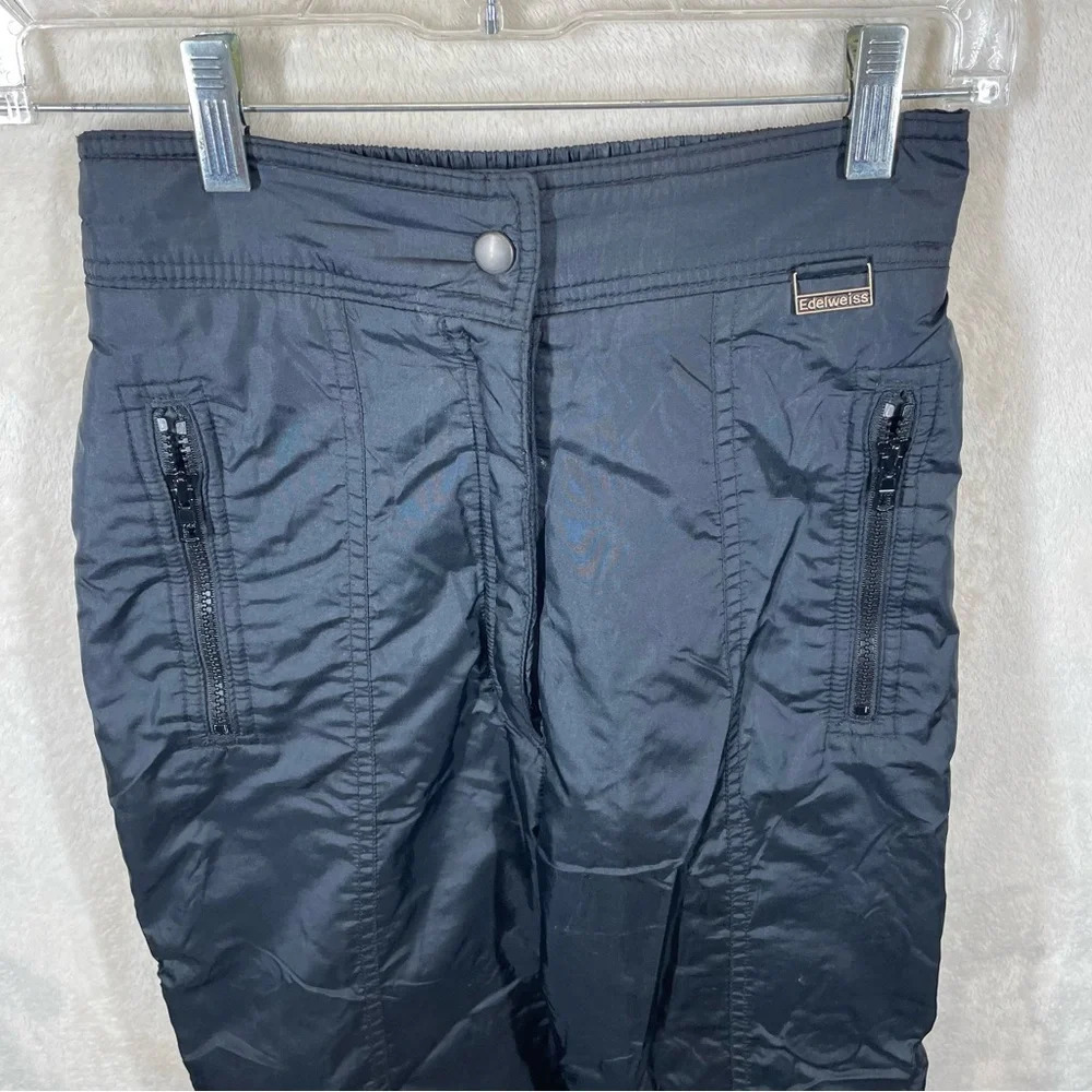 Edelweiss women’s vintage black snow pants ski wear women’s 8 - Picture 8 of 10
